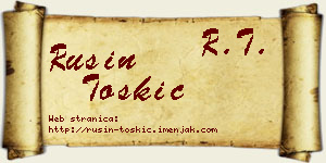 Rusin Toskić vizit kartica